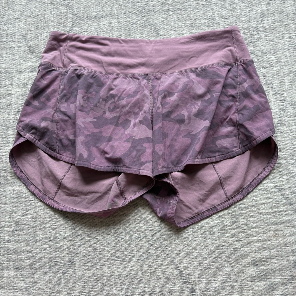 Lululemon Camouflage Speed Up 4 Shorts